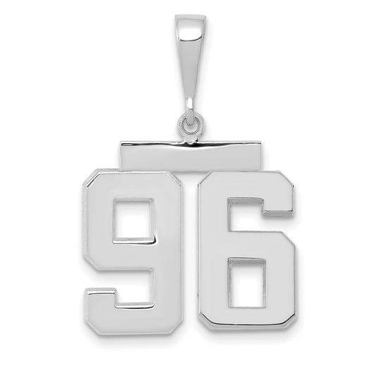 14kw Medium Polished Number 96 Charm