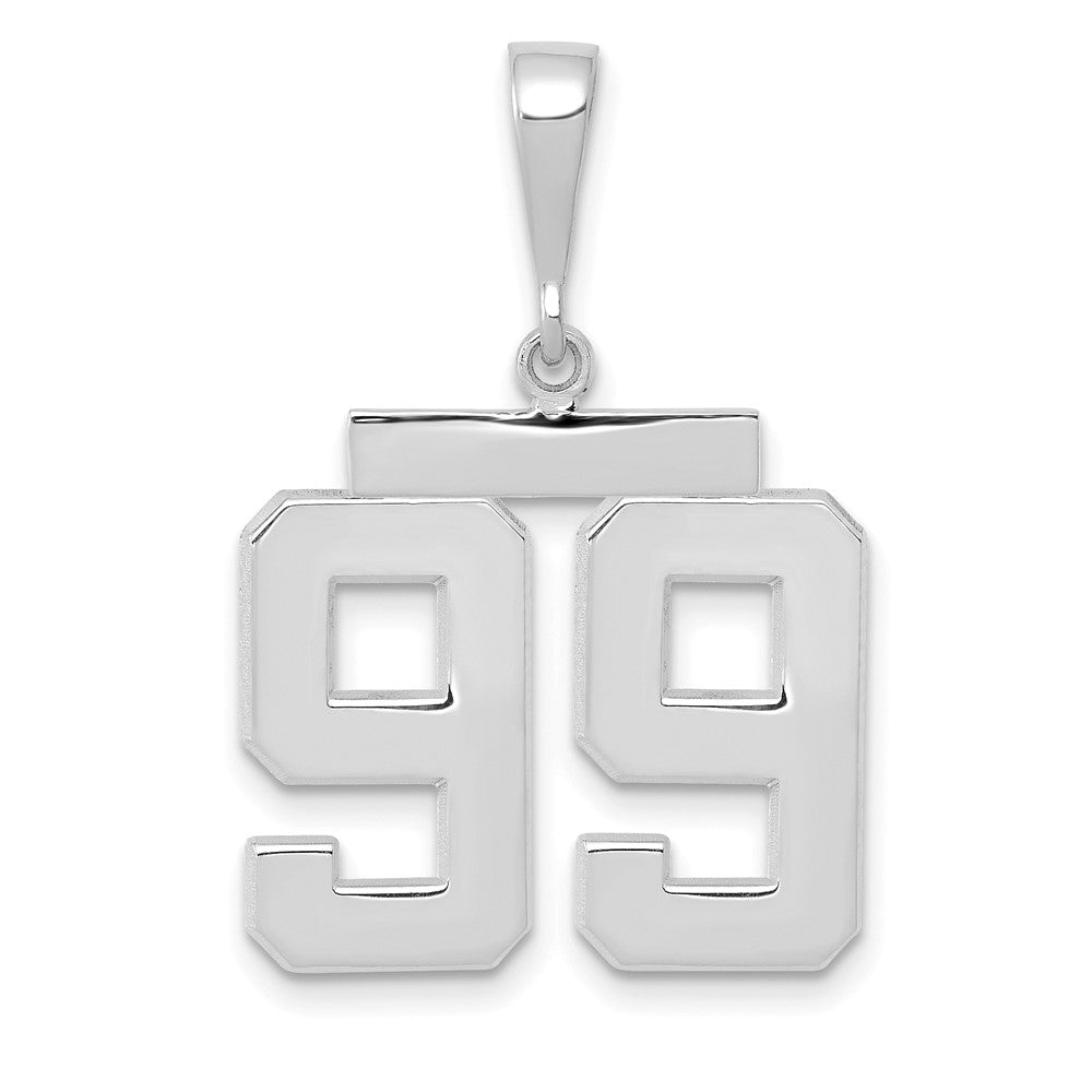 14kw Medium Polished Number 99 Charm