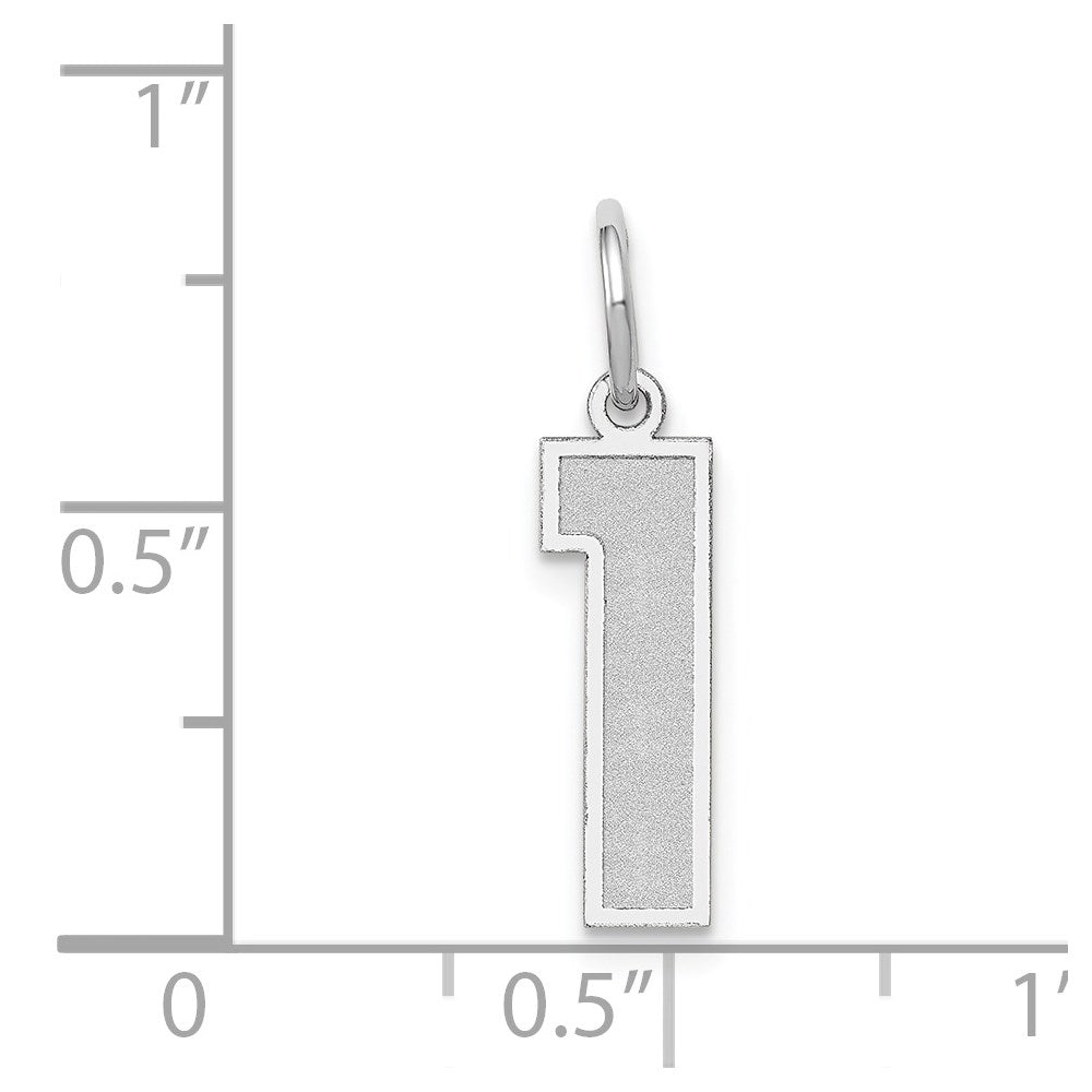 14kw Medium Satin Number 1 Charm