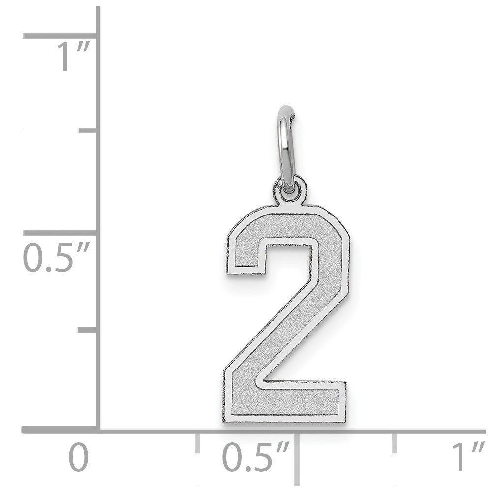 14kw Medium Satin Number 2 Charm