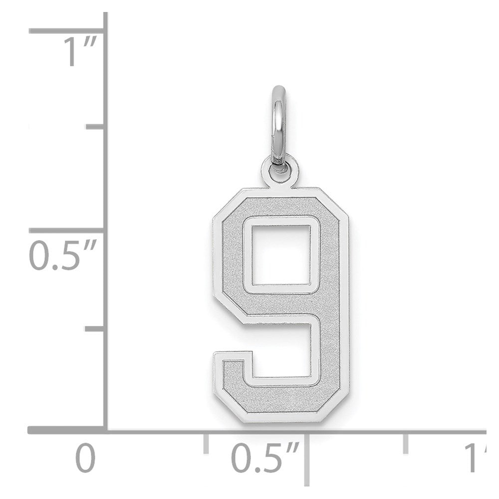 14kw Medium Satin Number 9 Charm