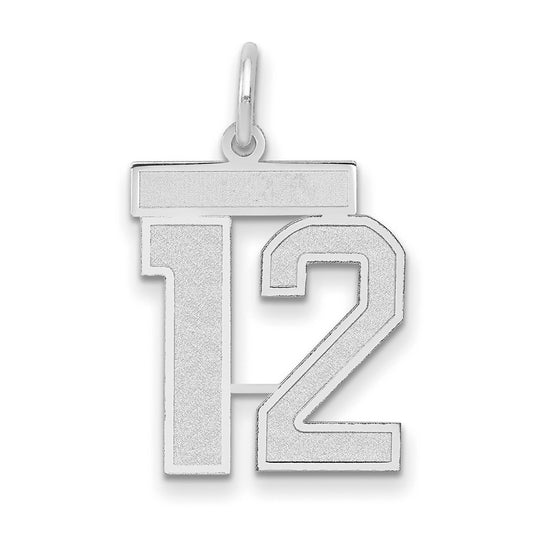 14kw Medium Satin Number 12 Charm
