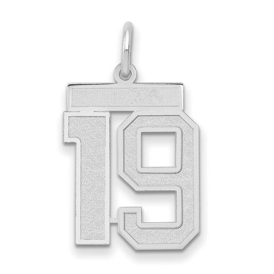 14kw Medium Satin Number 19 Charm