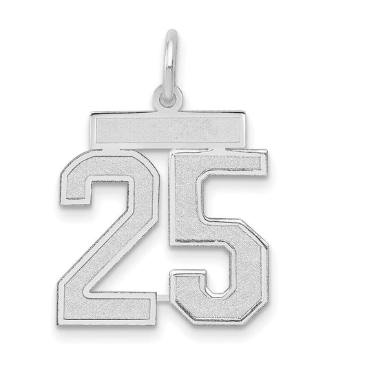 14kw Medium Satin Number 25 Charm