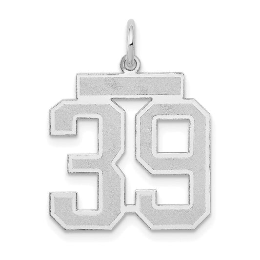 14kw Medium Satin Number 39 Charm