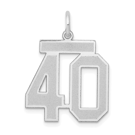 14kw Medium Satin Number 40 Charm
