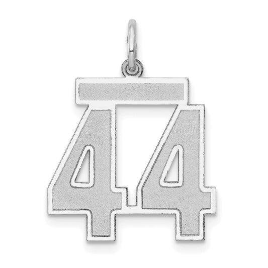 14kw Medium Satin Number 44 Charm