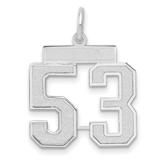 14kw Medium Satin Number 53 Charm