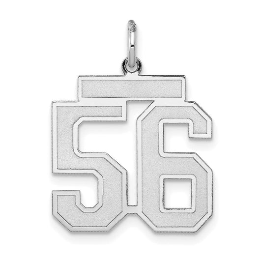 14kw Medium Satin Number 56 Charm