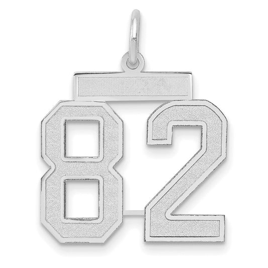 14kw Medium Satin Number 82 Charm