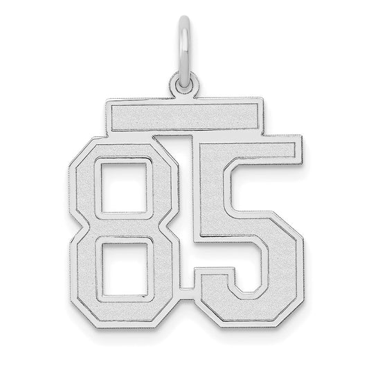 14kw Medium Satin Number 85 Charm