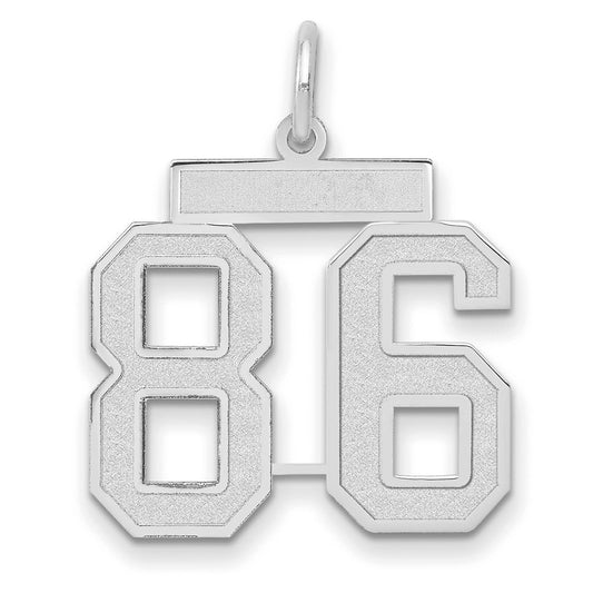 14kw Medium Satin Number 86 Charm
