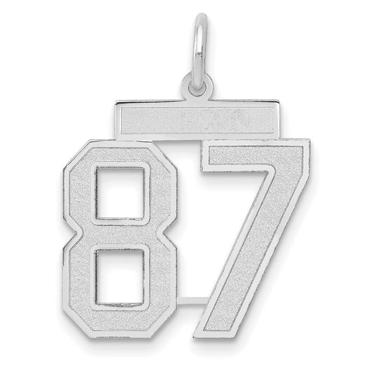 14kw Medium Satin Number 87 Charm