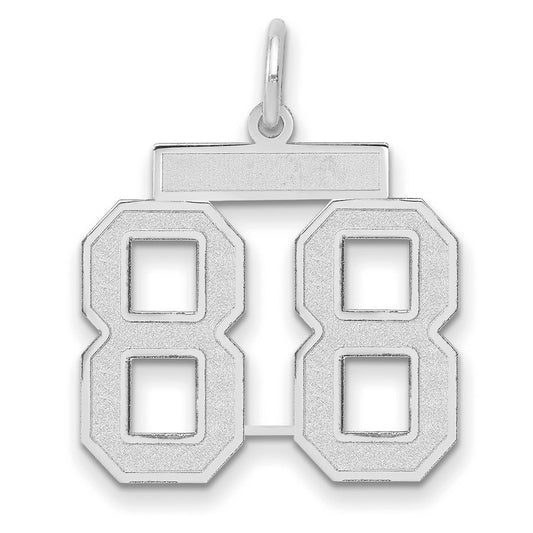 14kw Medium Satin Number 88 Charm