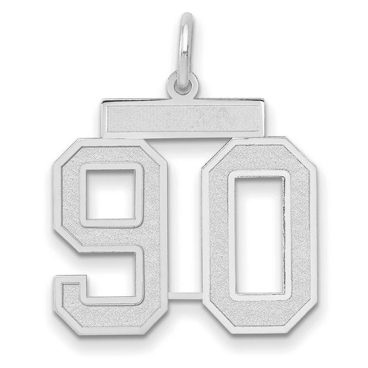 14kw Medium Satin Number 90 Charm