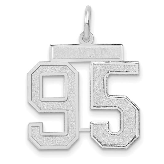 14kw Medium Satin Number 95 Charm