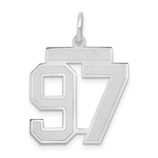 14kw Medium Satin Number 97 Charm