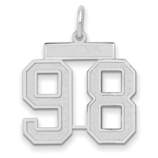 14kw Medium Satin Number 98 Charm
