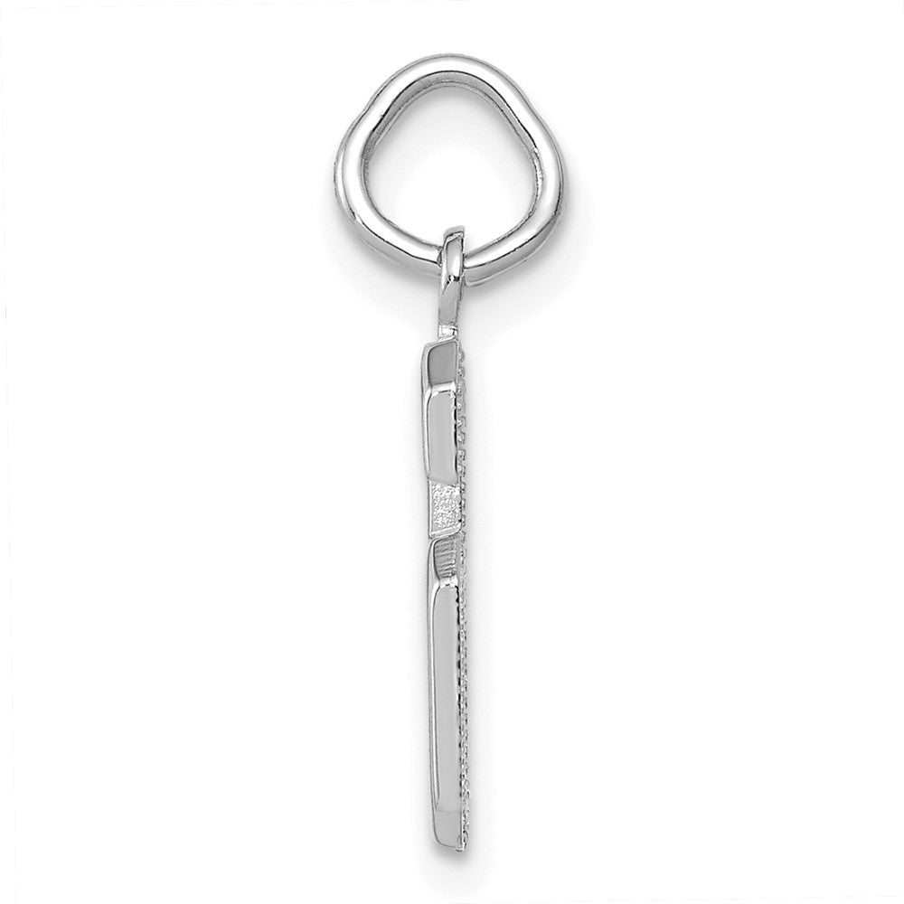 14kw Small Polished Number 6 Charm