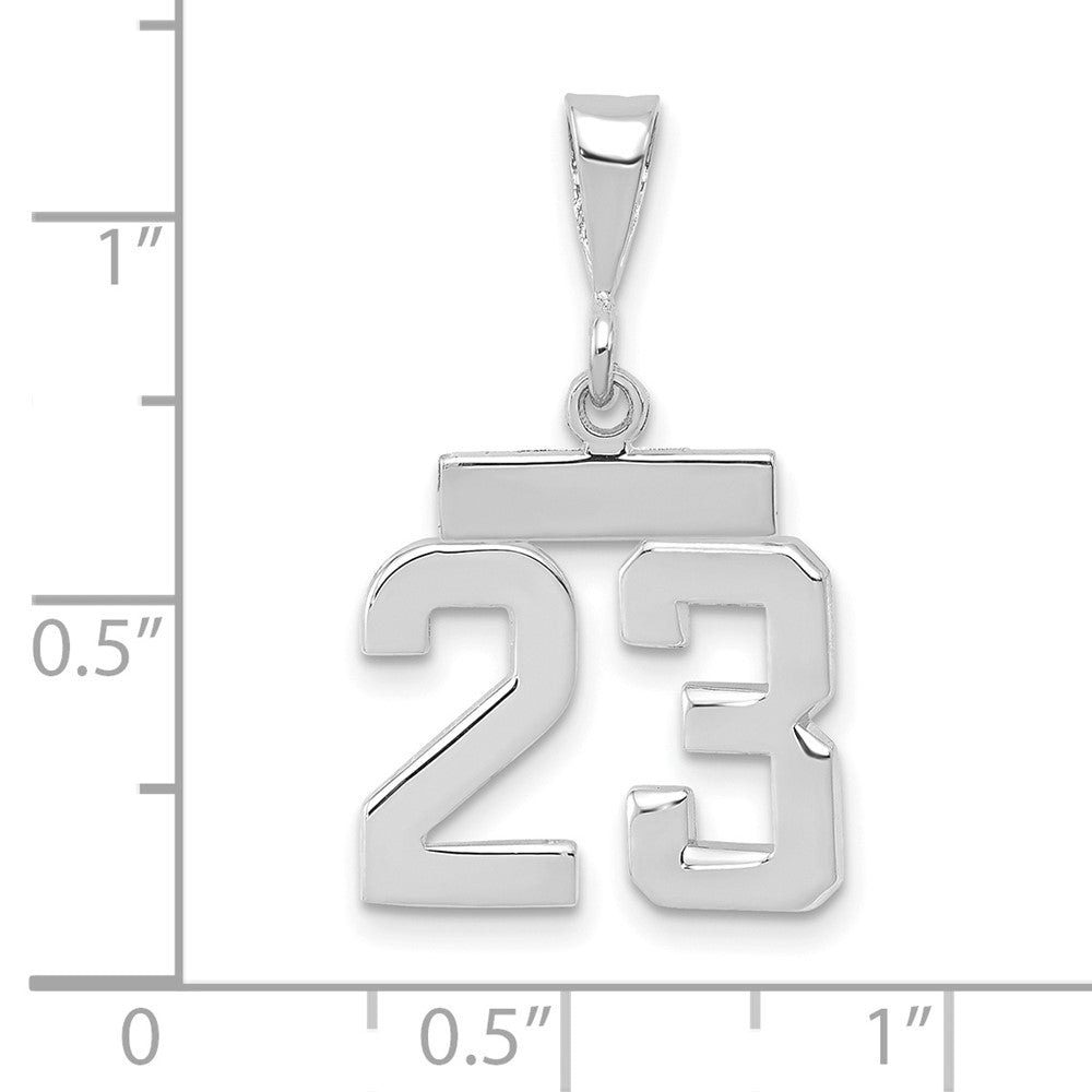 14kw Small Polished Number 23 Charm