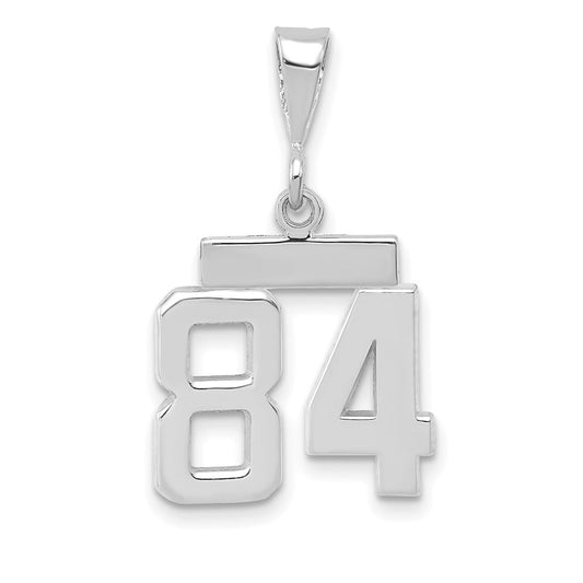 14kw Small Polished Number 84 Charm