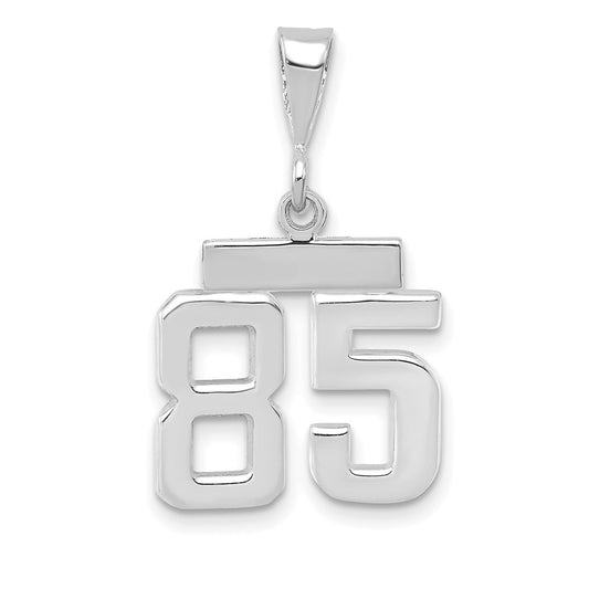 14kw Small Polished Number 85 Charm