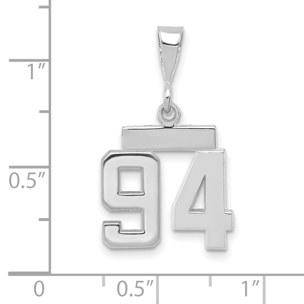 14kw Small Polished Number 94 Charm