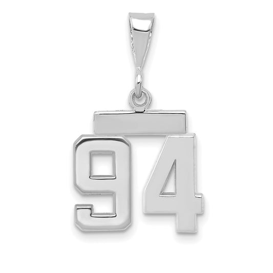 14kw Small Polished Number 94 Charm
