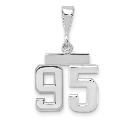 14kw Small Polished Number 95 Charm