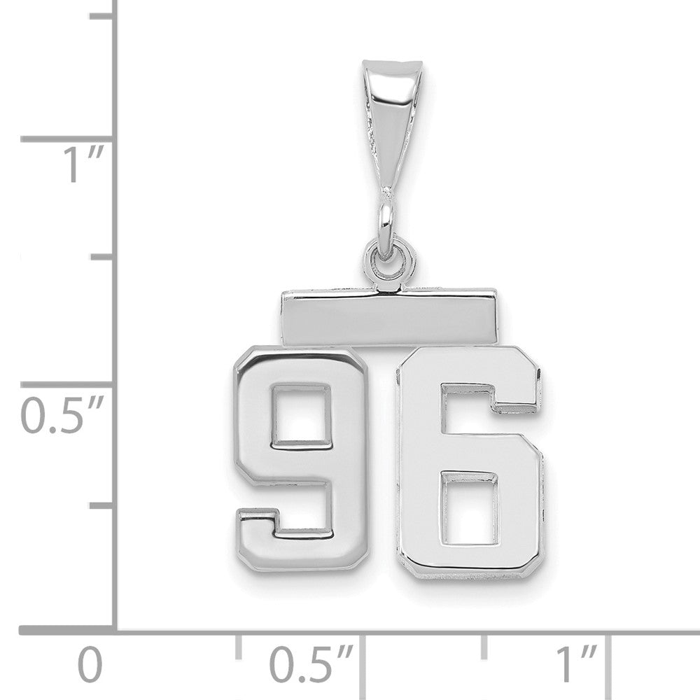 14kw Small Polished Number 96 Charm