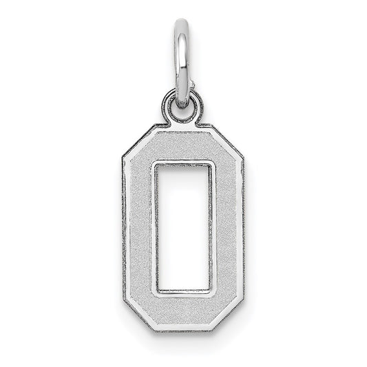 14kw Small Satin Number 0 Charm