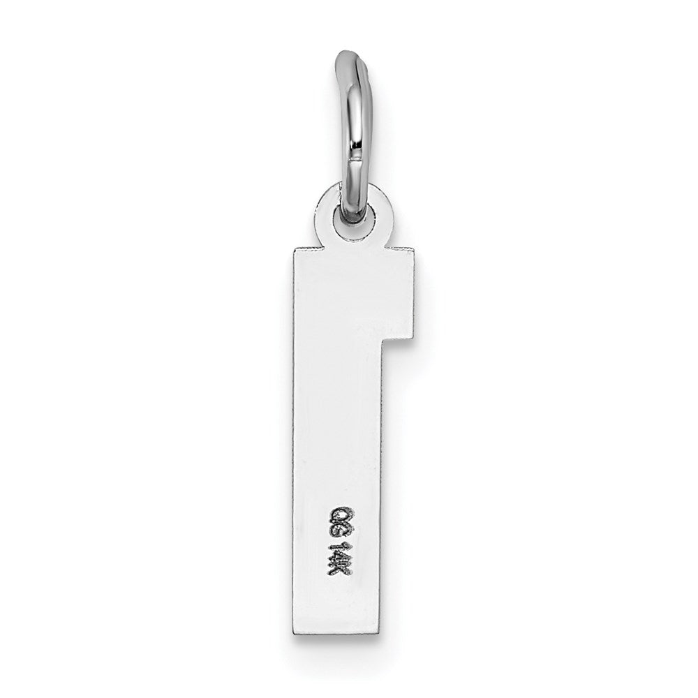 14kw Small Satin Number 1 Charm