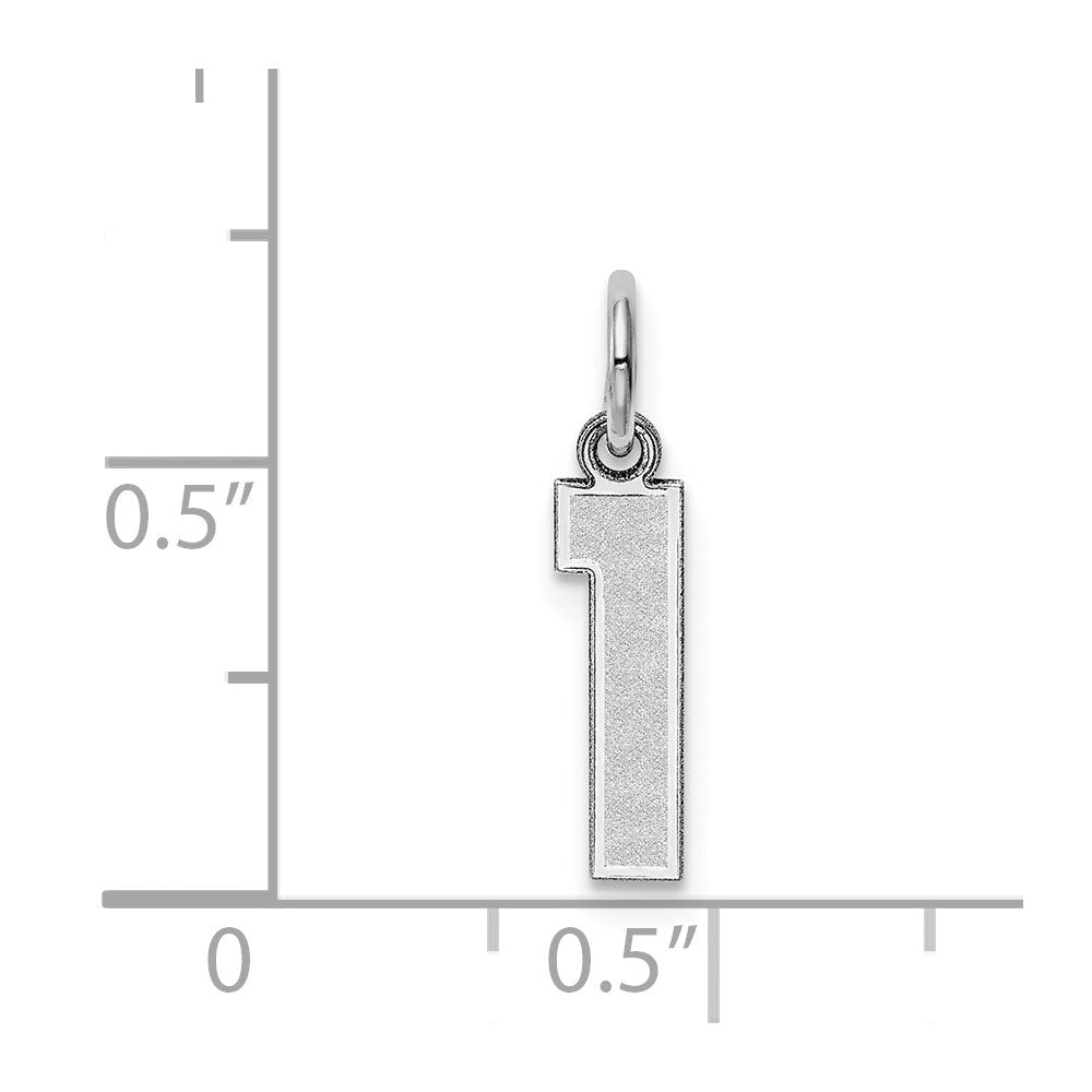14kw Small Satin Number 1 Charm