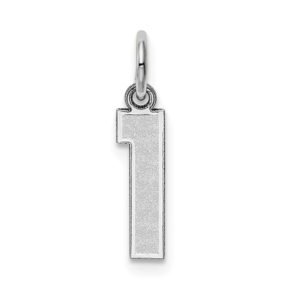 14kw Small Satin Number 1 Charm
