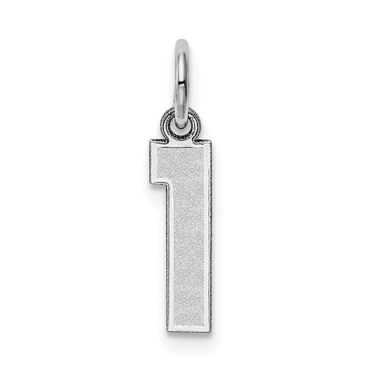 14kw Small Satin Number 1 Charm