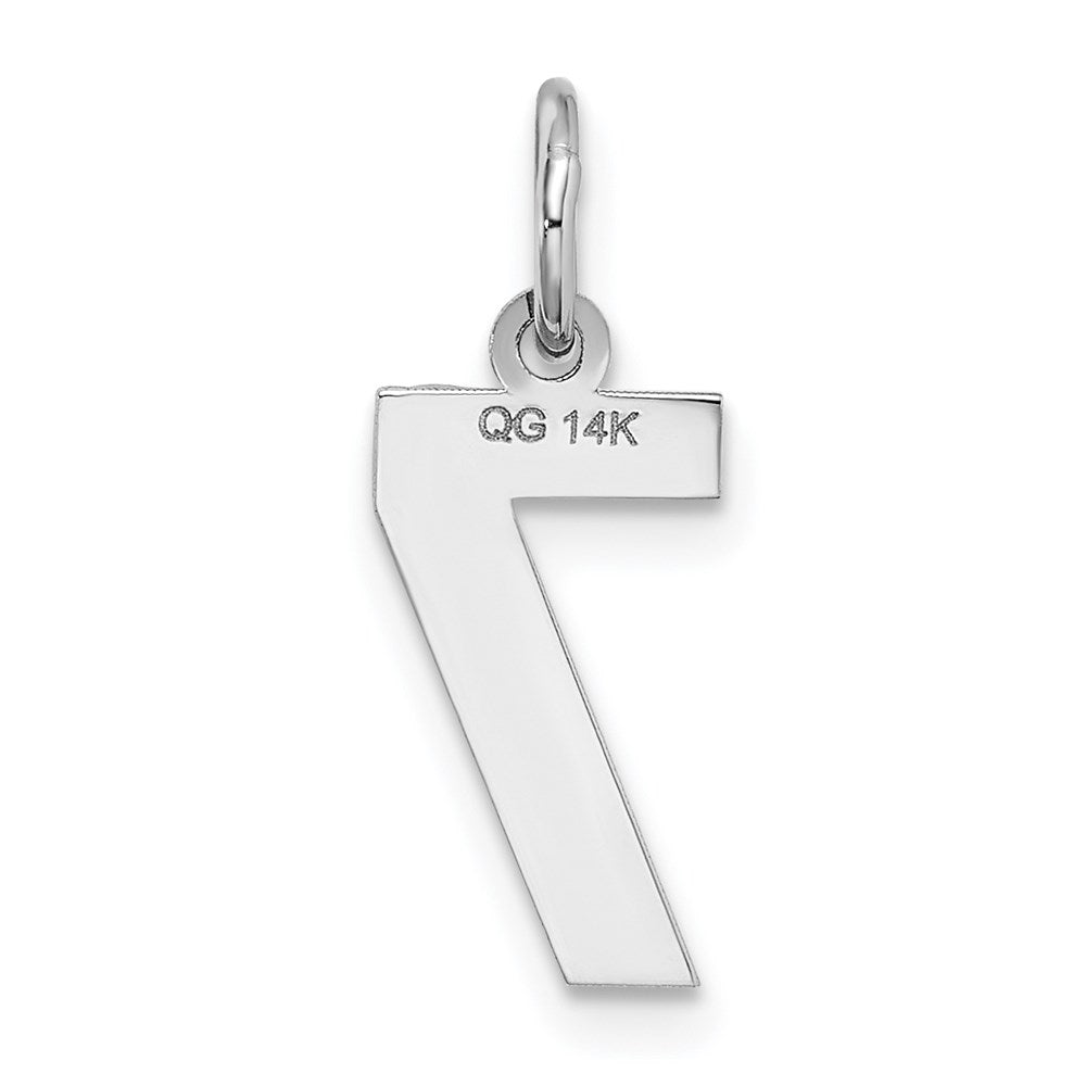 14kw Small Satin Number 7 Charm