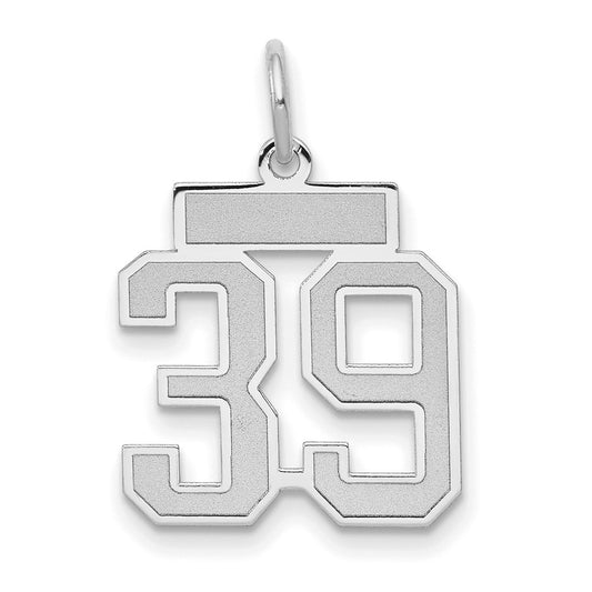 14kw Small Satin Number 39 Charm