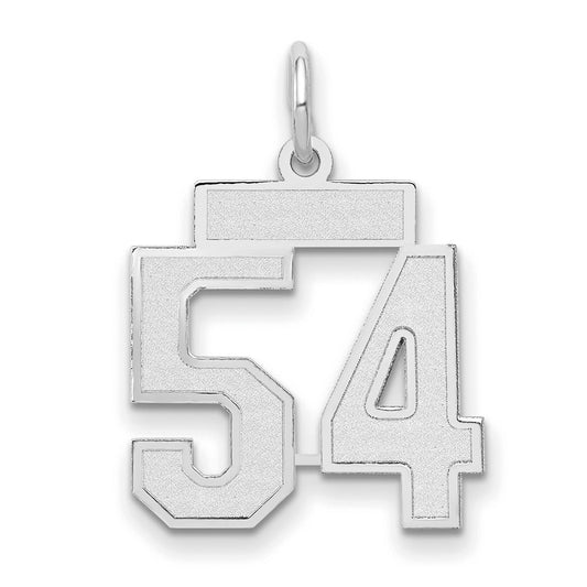 14kw Small Satin Number 54 Charm