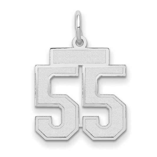 14kw Small Satin Number 55 Charm