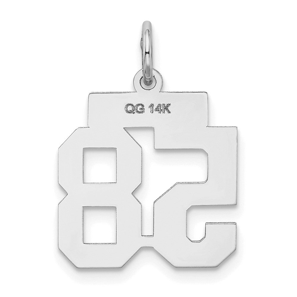 14kw Small Satin Number 58 Charm
