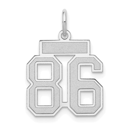 14kw Small Satin Number 86 Charm