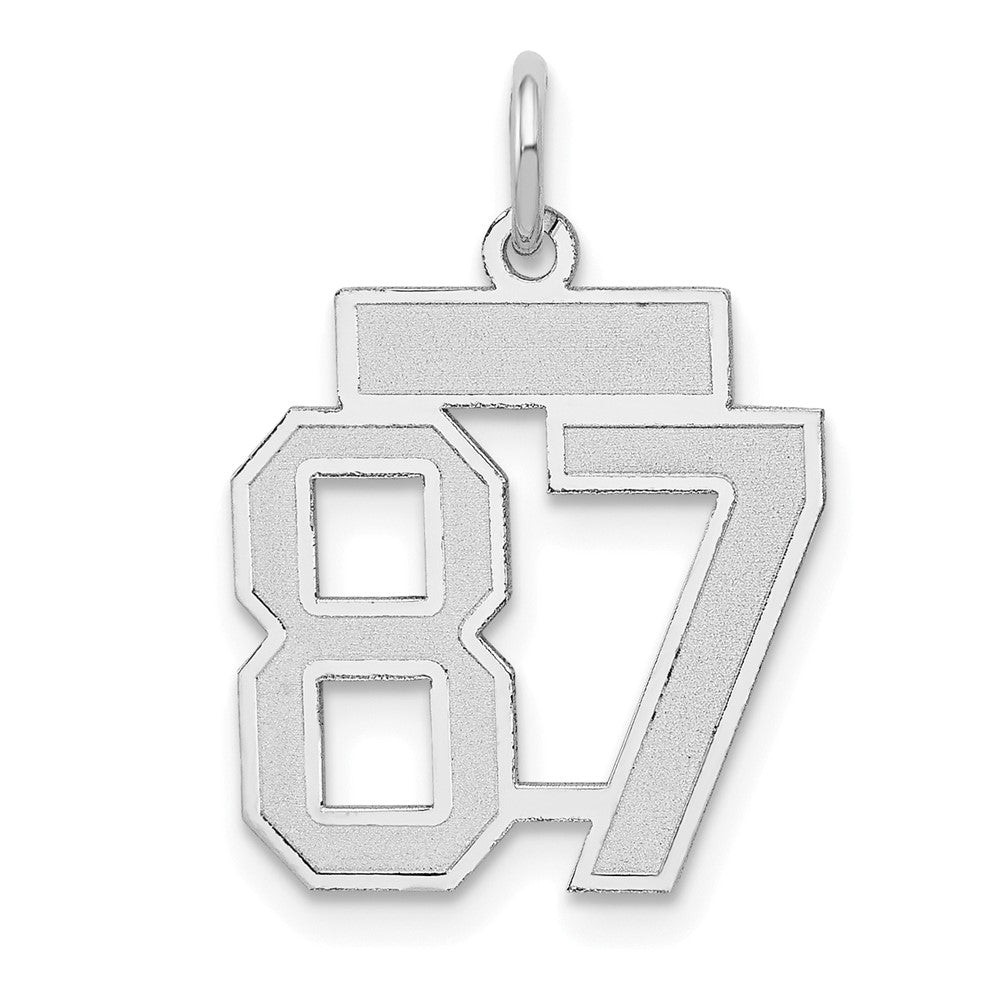 14kw Small Satin Number 87 Charm