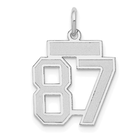 14kw Small Satin Number 87 Charm