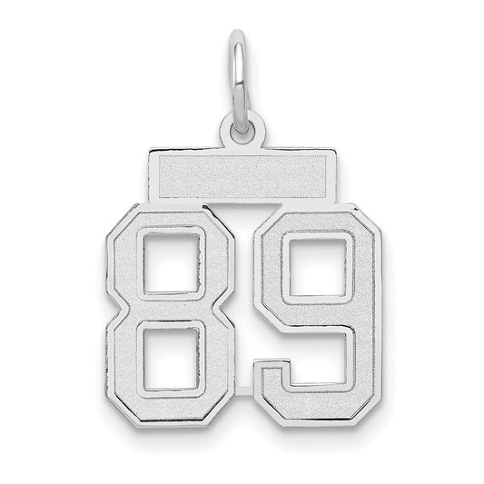 14kw Small Satin Number 89 Charm