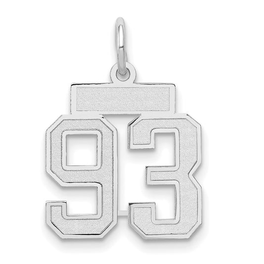 14kw Small Satin Number 93 Charm