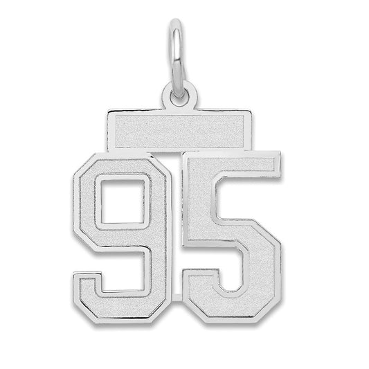 14kw Small Satin Number 95 Charm