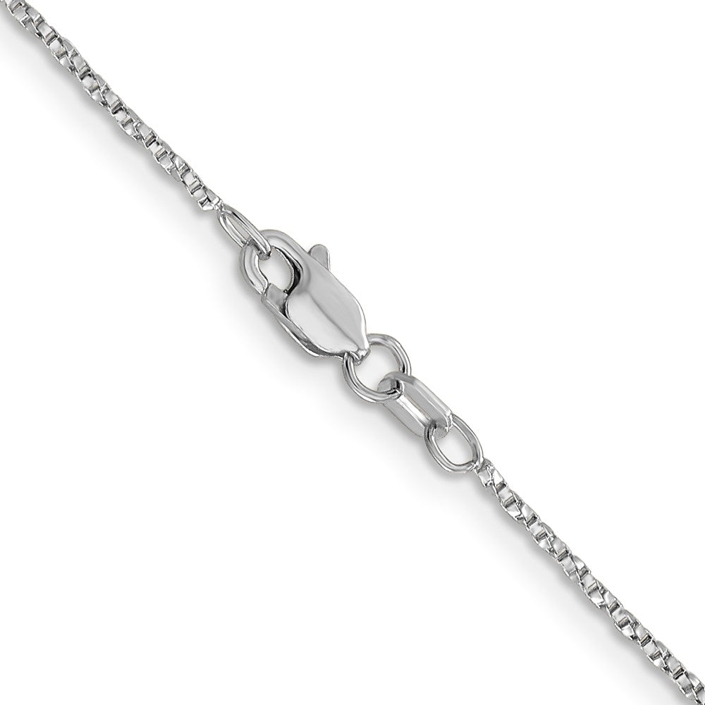 14K White Gold 18 inch .95mm Twisted Box with Lobster Clasp Chain