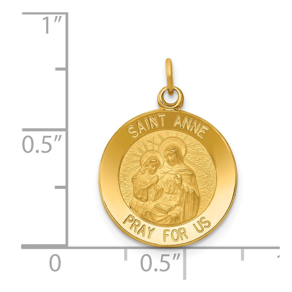 14k Saint Anne Medal Charm