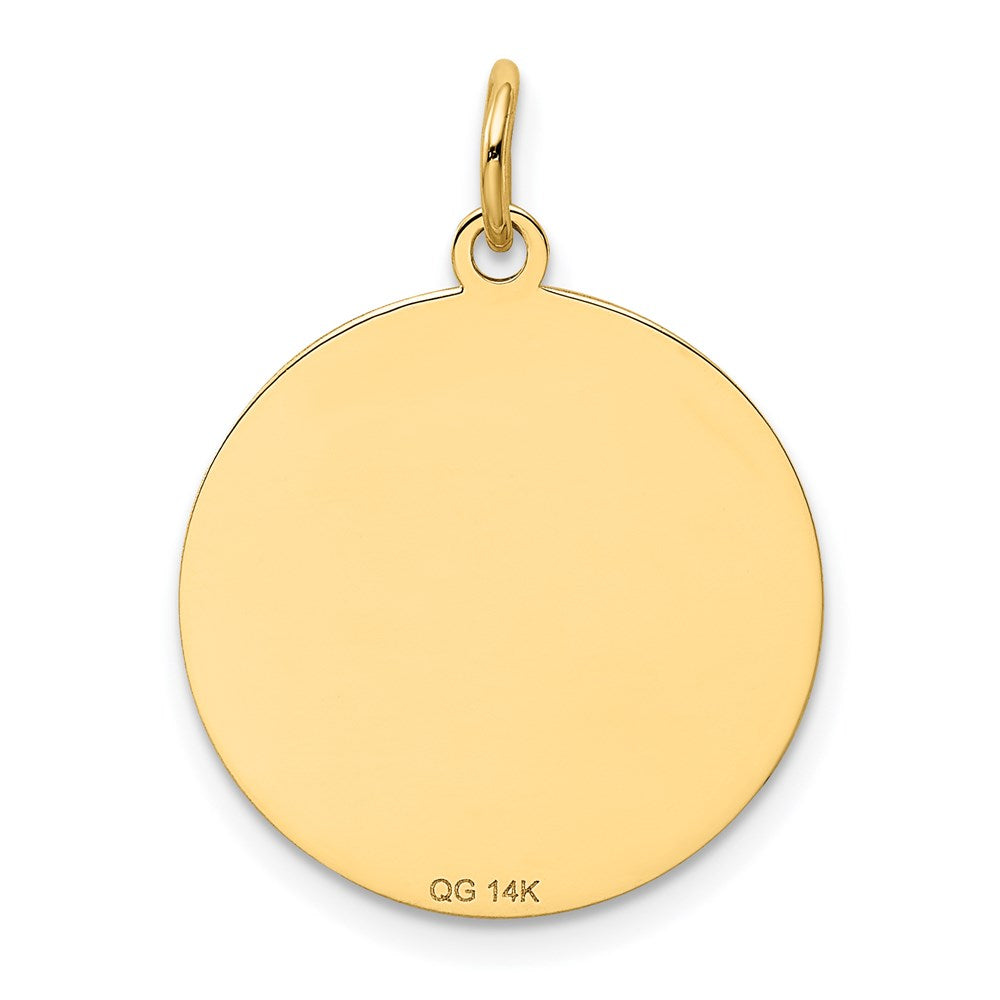 14k Beagle Disc Charm