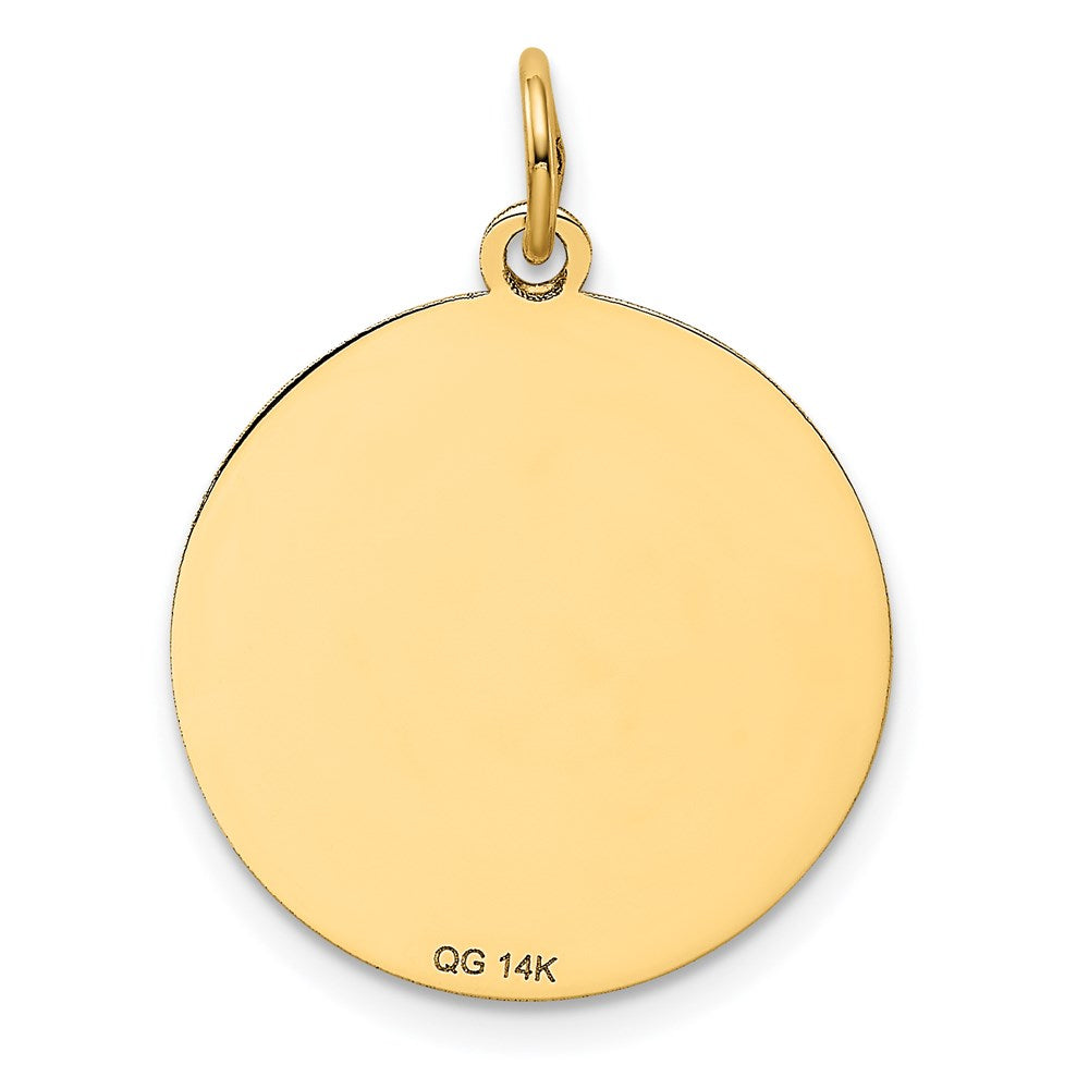14k Poodle Disc Charm